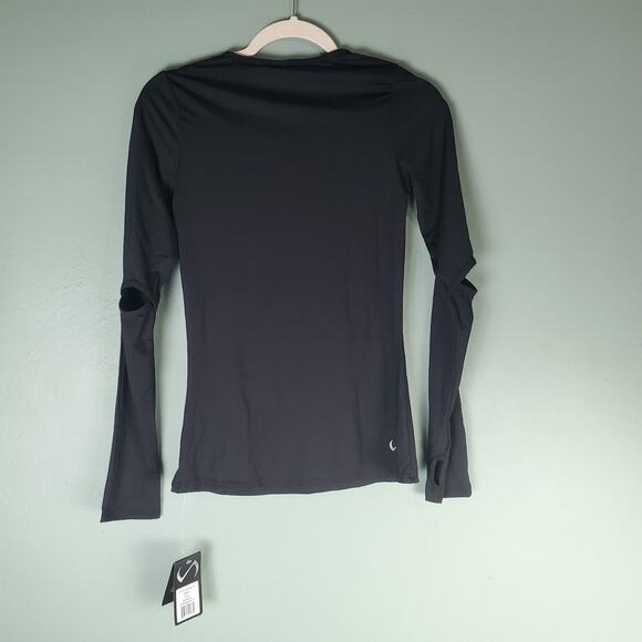 TLF Womens Black Techne Long Sleeve Top Size Small - Picture 2 of 5
